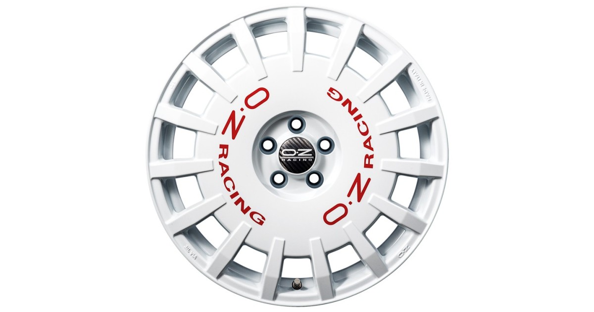 Jante ALU, OZ  RALLY RACING RACE WHITE + RED LETTERING 8X18 5/ 114.3 ET35, Alésage 75
