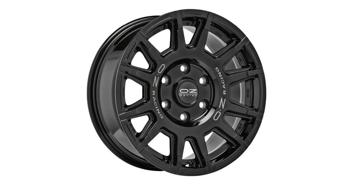 Jante ALU, OZ RALLY LEGEND GLOSS BLACK + DARK LETTER 8X17 5/ 112 ET35, Alésage 73.1