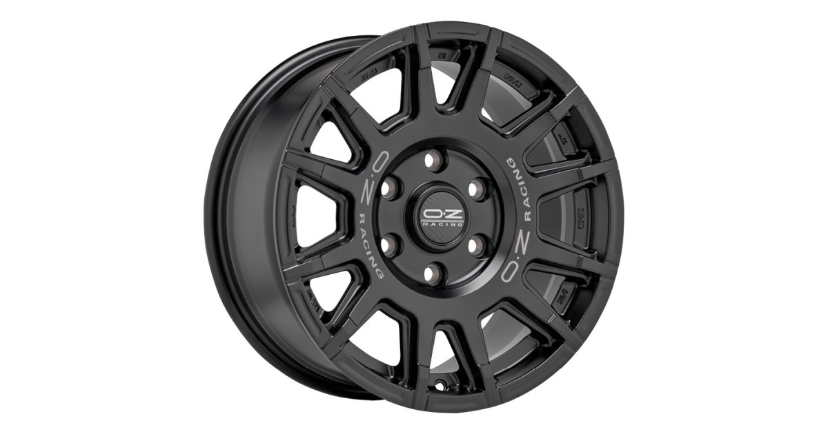 Jante ALU, OZ RALLY LEGEND MATT BLACK + DARK LETTER  8X17 5/ 120 ET35, Alésage 65.1