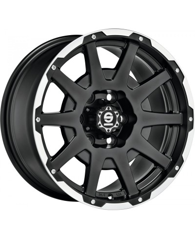 Jante ALU, Sparco Dakar matt black lip polished + rivets 8.5X18 6/ 139.7 ET27, Alésage 106.1