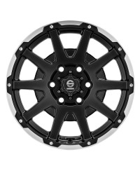 Jante ALU, Sparco Dakar matt black lip polished + rivets 8.5X18 6/ 139.7 ET27, Alésage 106.1