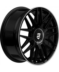 Jante ALU, Wheelworld - 2DRV WH43/ SW+ Noir Brillant , Rebord poli 8X18 5/112 ET48, Alésage 66.6