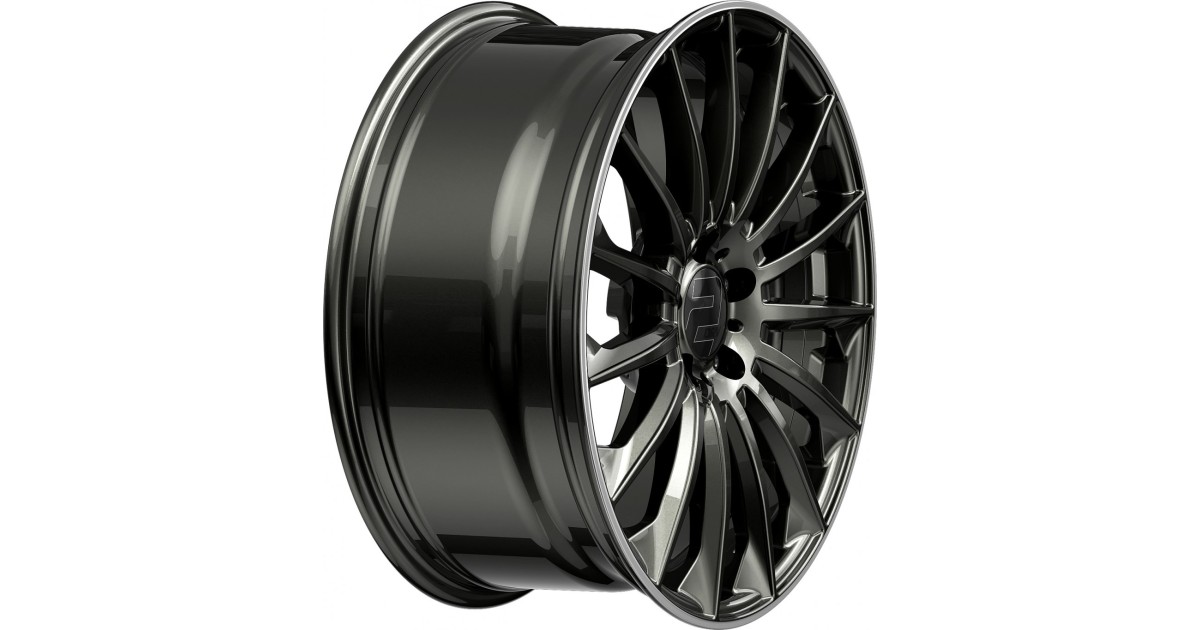 Jante ALU, Wheelworld - 2DRV WH39/ DGM+ Dark gunmetal lackiert (Rebord poli) 9.5X22 5/ 112 ET32, Alésage 66.6