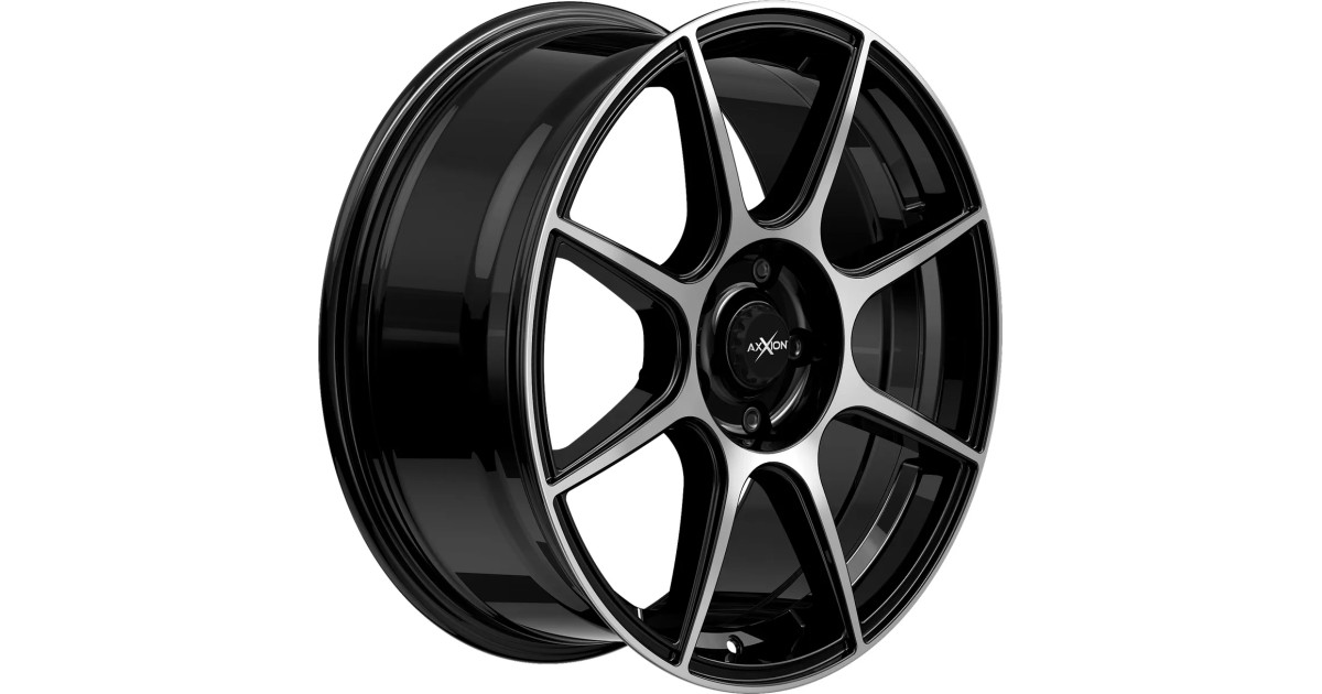 Jante ALU, Axxion X2/ SP+  Noir, Face polie, 7.5X18 5/1 08 ET45, Alésage 72.6