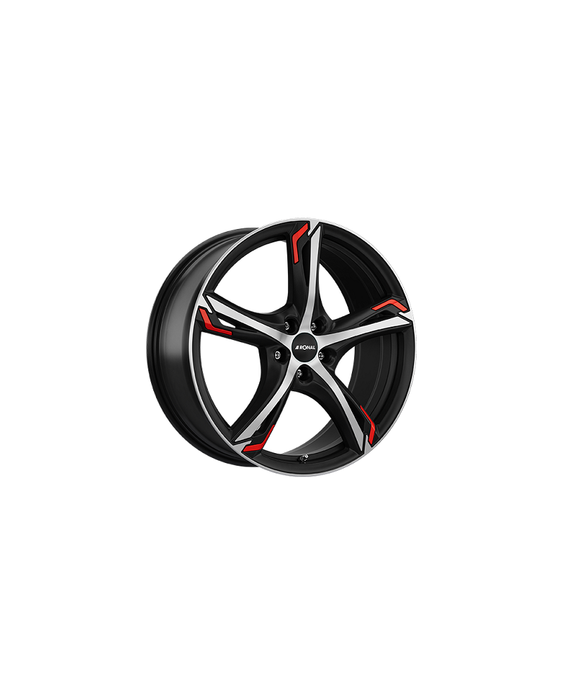 Jante ALU, Ronal R62RED/JBMFK/45 JETBLACK-MATT-FRONTKOPIERT, 7.50X18 5/114.30 ET45, Alésage 82