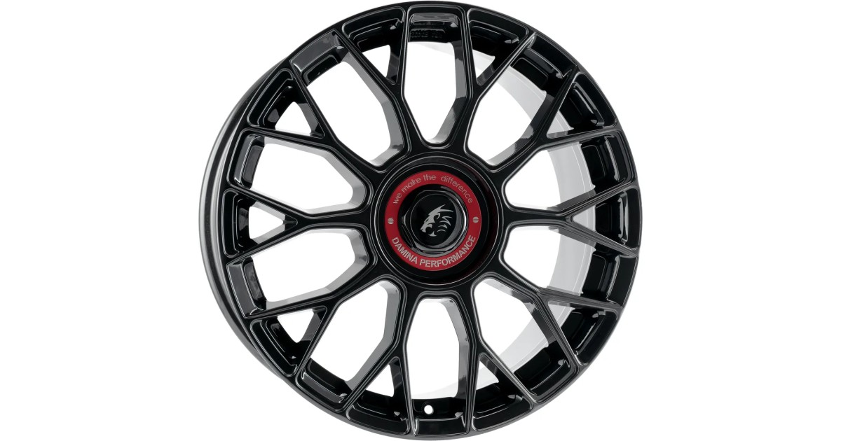 Jante ALU, DAMINA Performance DM10 Black - Inlay red 8X18 5/ 112 ET35, Alésage 72.6