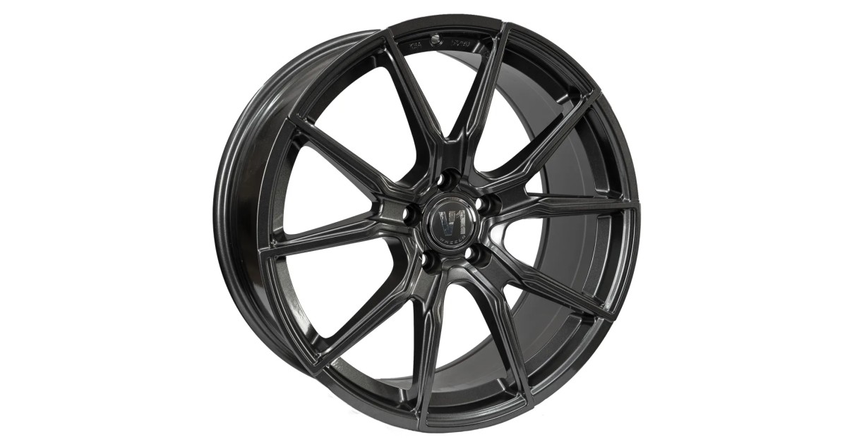 Jante ALU, V1 Wheels - V1 daytona grau lackiert 8.5X19 5/ 112 ET45 , Alésage 66.6