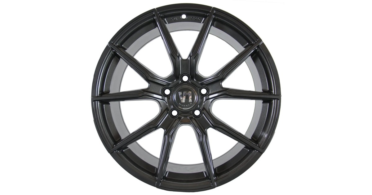 Jante ALU, V1 Wheels - V1 daytona grau lackiert 8.5X19 5/ 120 ET35 , Alésage 72.6