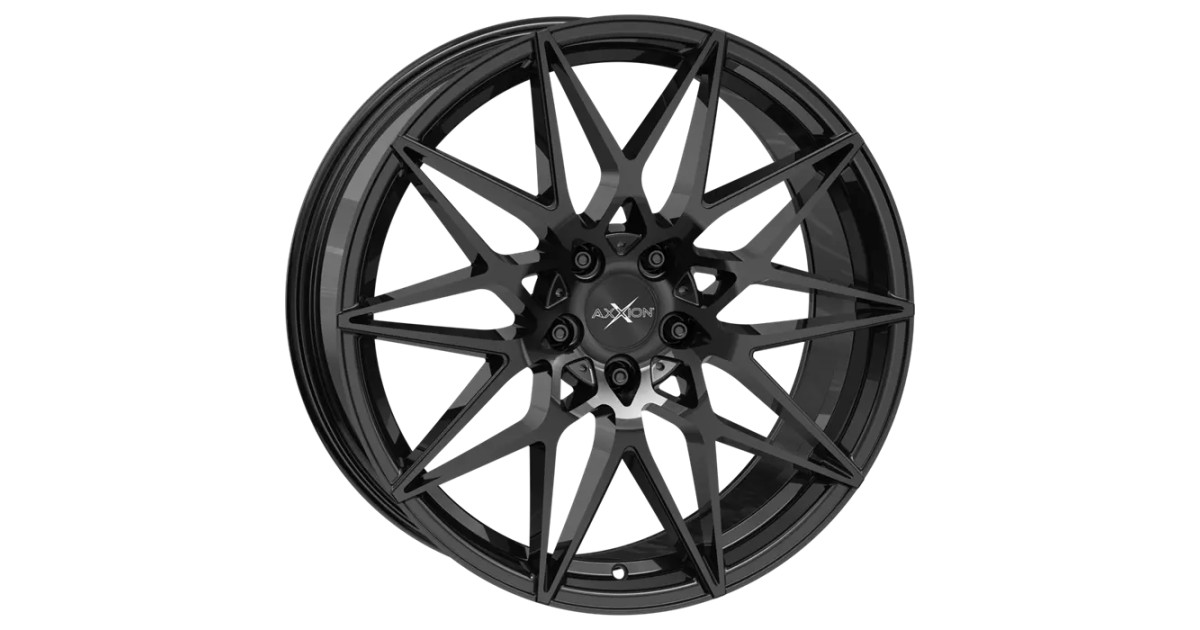 Jante ALU, Axxion AX9/ SW+ , Noir brillant 8.5X19 5/ 108 ET45, Alésage 72.6