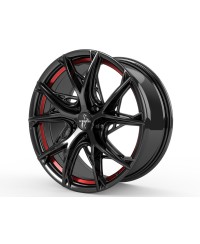 Jante ALU, Keskin Tuning KT24 BLACK PAINTED RED INSIDE 8.5x19 5/ 114.3 ET45, Alésage 72.6