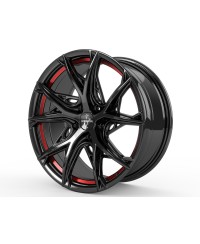 Jante ALU, Keskin Tuning KT24C BLACK PAINTED RED INSIDE 8.5x19 5/114.3 ET35, Alésage 72.6