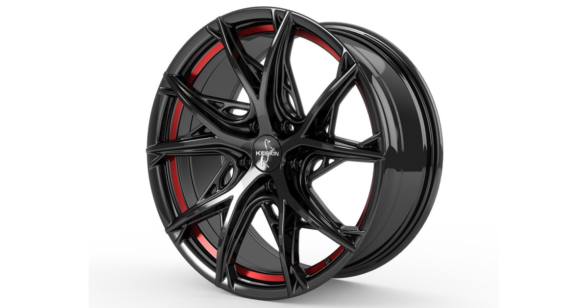 Jante ALU, Keskin Tuning KT24C BLACK PAINTED RED INSIDE 8.5x19 5/114.3 ET35, Alésage 72.6