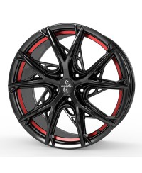 Jante ALU, Keskin Tuning KT24 BLACK PAINTED RED INSIDE 8.5x19 5/ 112 ET30, Alésage 66.6