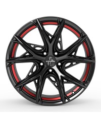 Jante ALU, Keskin Tuning KT24 BLACK PAINTED RED INSIDE 8.5x19 5/ 108 ET40, Alésage 72.6