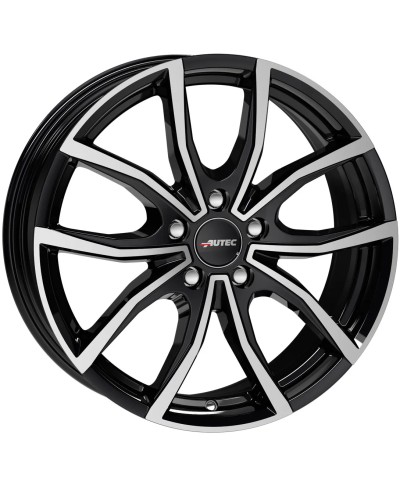 Jante Alu Autec Vidron Noir , Face polie 7,5x19 5x108 ET50  , Alésage 63.4