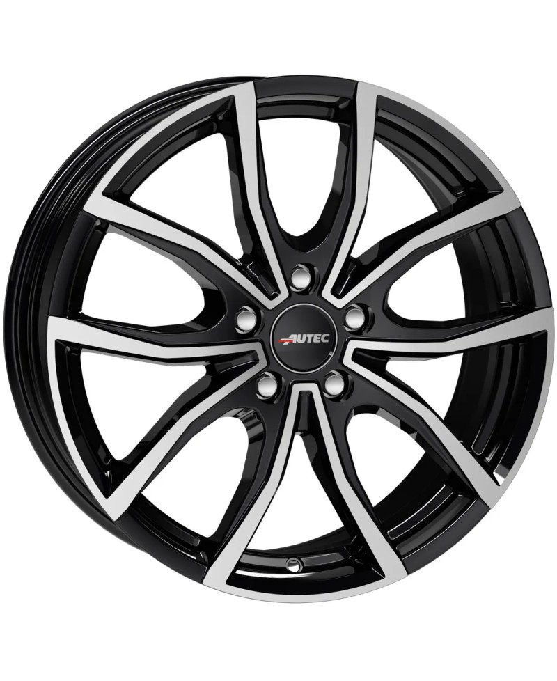 Jante Alu Autec Vidron Noir , Face polie 7,5x19 5x108 ET50  , Alésage 63.4
