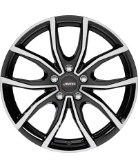 Jante Alu Autec Vidron Noir , Face polie 7,5x19 5x108 ET50  , Alésage 63.4