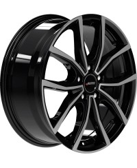 Jante Alu Autec Vidron Noir , Face polie 7,5x19 5x108 ET50  , Alésage 63.4