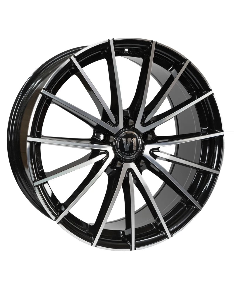 Jante ALU, V1 Wheels V2  SP+  Black Front Polish 8X18 5/ 112 ET35 , Alésage 66.6