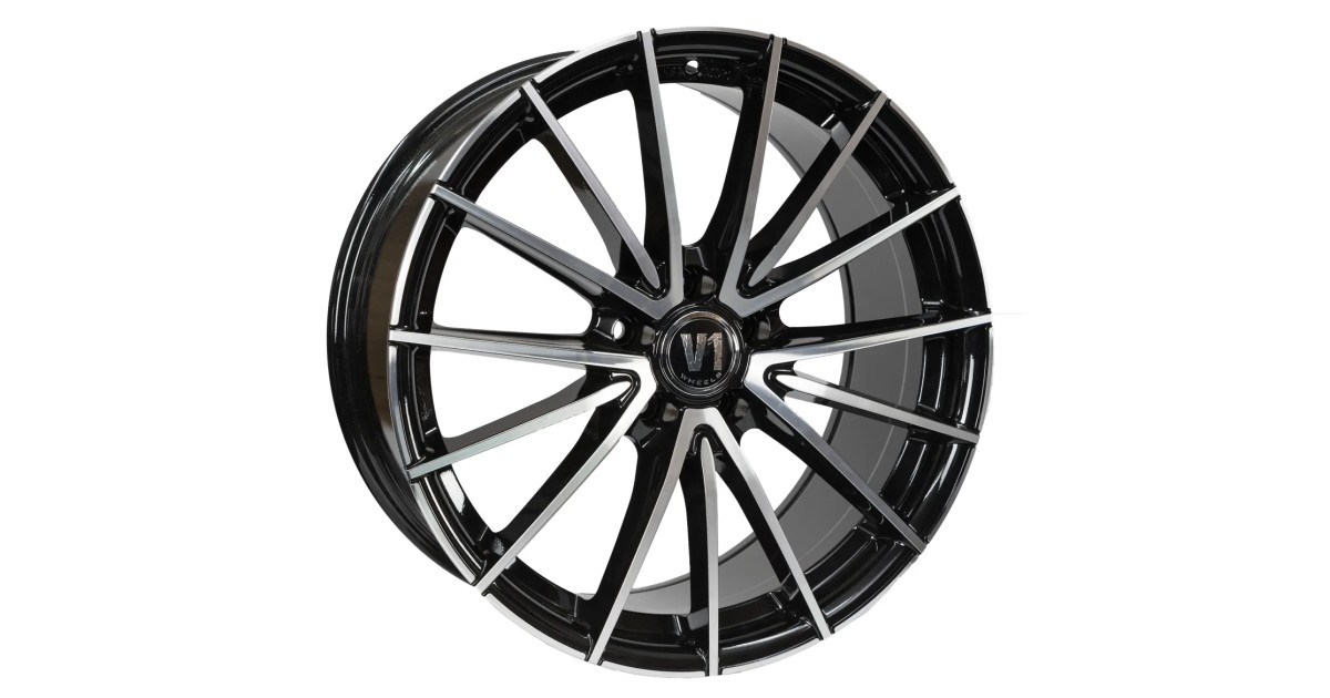 Jante ALU, V1 Wheels V2  SP+  Black Front Polish 8X18 5/ 120 ET35 , Alésage 72.6