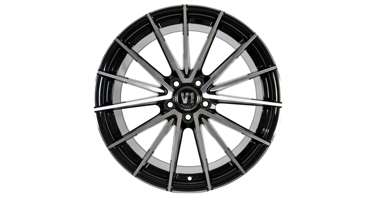 Jante ALU, V1 Wheels V2  SP+  Black Front Polish 8X18 5/ 120 ET45 , Alésage 72.6