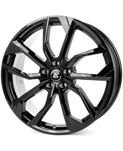 Jante Alu RC Design RC34 Noir brillant laqué 6,5x16 4x108 ET38, Alésage 65.1