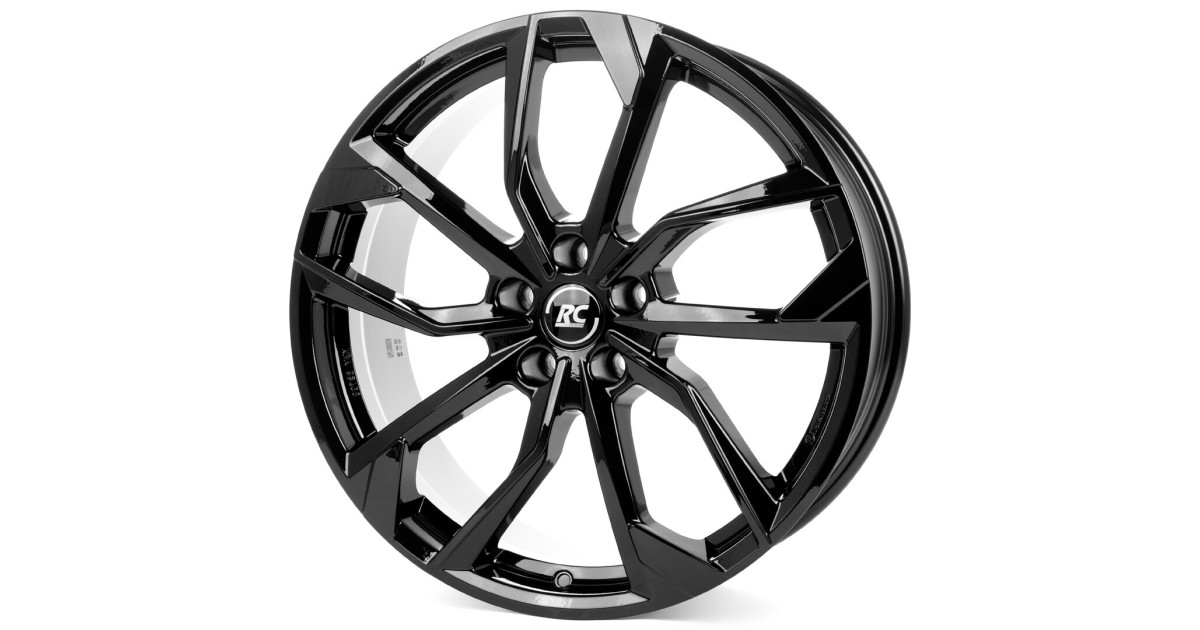 Jante Alu RC Design RC34 Noir brillant laqué 6,5x16 4x108 ET38, Alésage 65.1