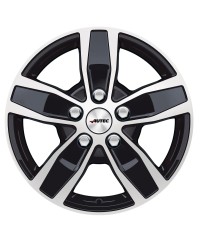 Jante ALU, Autec Quantro 5 Noir , Face polie 7.5X18 5/ 160 ET45, Alésage 65.1