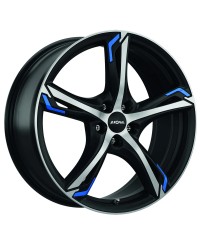 Jante ALU, Ronal R62  Blue Jetblack-mat , Face polie 8X19 5/112 ET35, Alésage 76