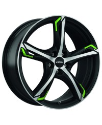 Jante ALU, Ronal R62 GREEN JETBLACK Mat , Face polie 8.5X20 5/114.3 ET50, Alésage 82