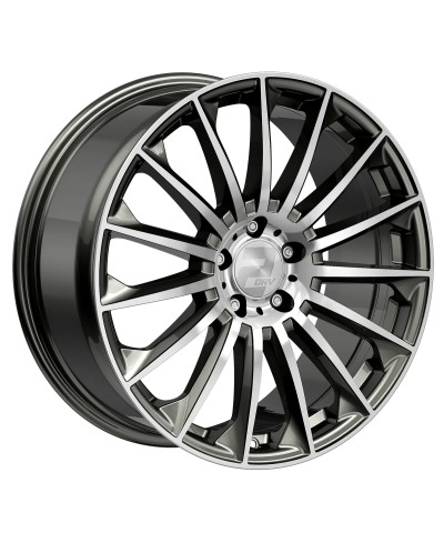 Jante ALU, Wheelworld - 2DRV WH39 Dark Gunmetal / Anthracite foncé , Face polie 9.5X22 5/ 112 ET42, Alésage 66.6