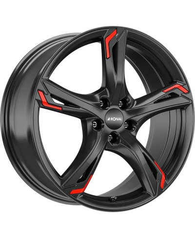 Jante ALU, Ronal R62 Red Jetblack 8X19 5/ 114.30 ET40, Alésage 82