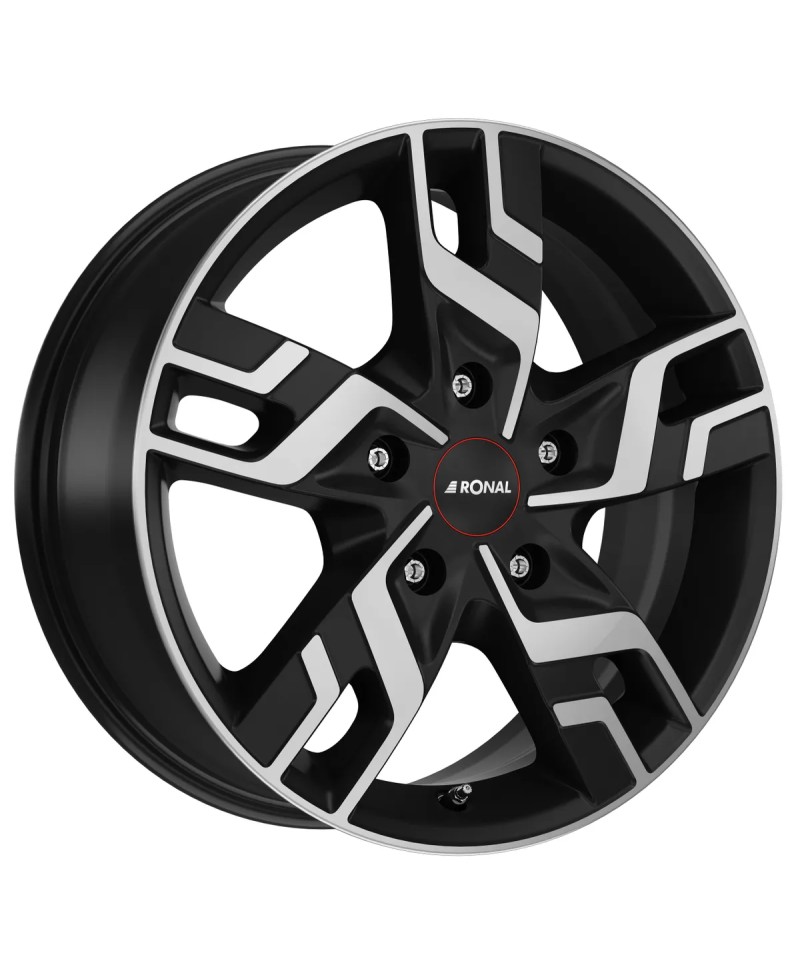 Jante ALU, Ronal R64 Jetblack-matt-Face polie 7X17 5/ 108 ET46, Alésage 65.1