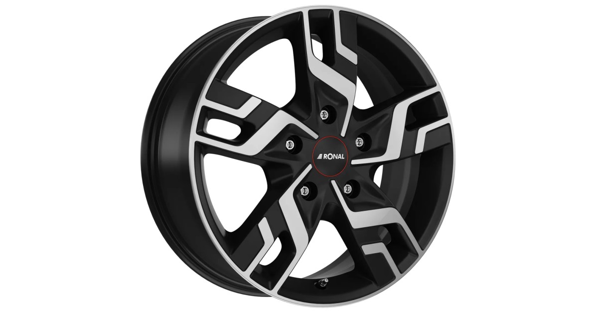 Jante ALU, Ronal R64 Jetblack-matt-Face polie 7X17 5/ 120 ET55, Alésage 65.1