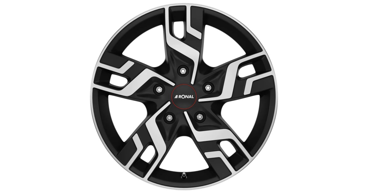 Jante ALU, Ronal R64 Jetblack-matt-Face polie 7X17 5/ 120 ET55, Alésage 65.1