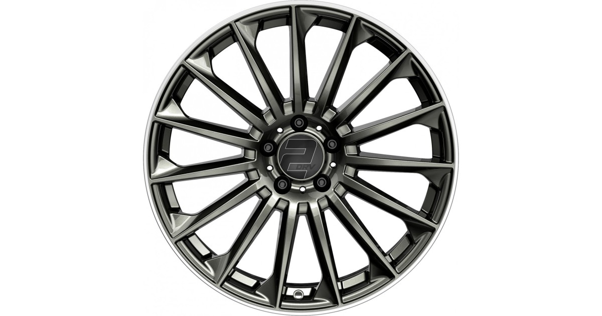 Jante ALU, Wheelworld - 2DRV WH39 Dark gunmetal lackiert + Rebord poli 10.5X22 5/ 112 ET30, Alésage 66.6