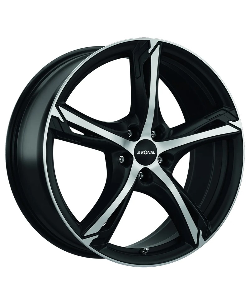 Jante ALU, Ronal R62 JETBLACK-MATT / Face polie 7.5X17 5/ 112 ET52, Alésage 76