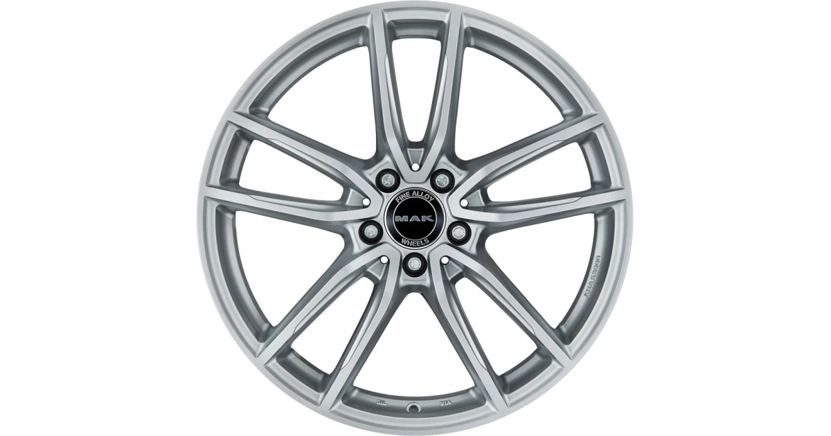 Jante Alu MAK Evo Silver 9x19 5x112 ET50 , Alésage 66.6