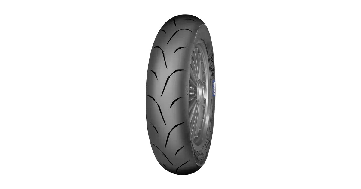 Pneu moto,  Mitas MC34 Supersoft Avant/ Arrière 130/ 70-12 62P TL