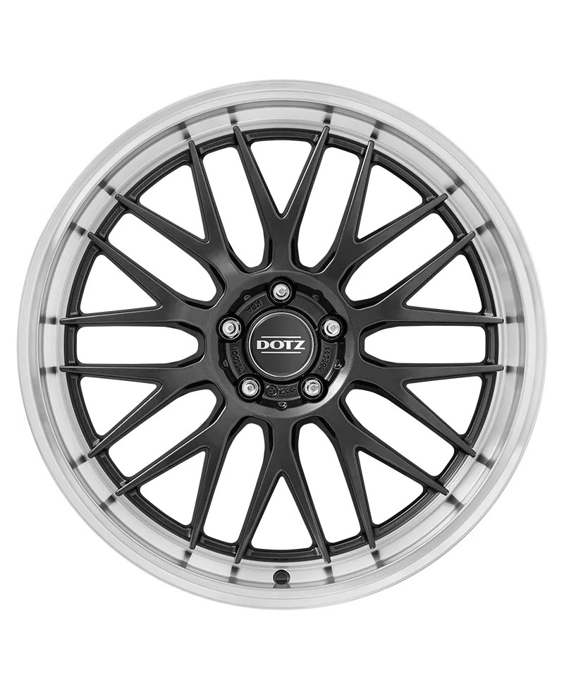 Jante ALU, Dotz Bilbao Gunmetal/ Polished lip 8X18 5/ 112 ET35, Alésage 70.1