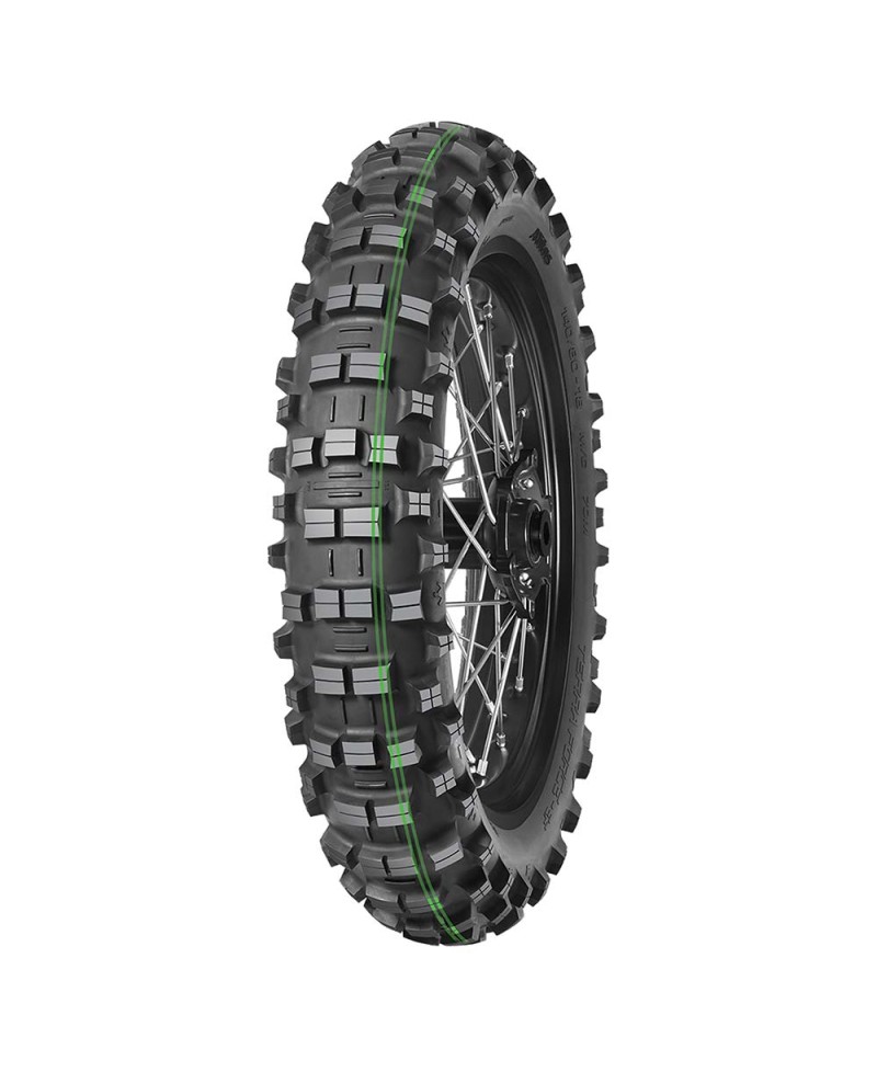 MITAS TERRA FORCE-EF SUPER SOFT (FIM) Rear 140/ 80 -18 70M TT (2 X GREEN )