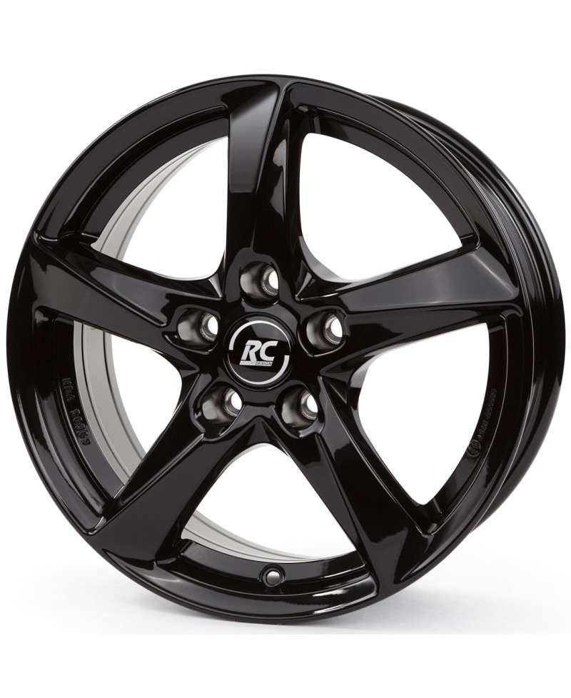 Jante Alu RC Design RC30 Noir brillant laqué 6,5x16 4x98 ET35  , Alésage 58.10