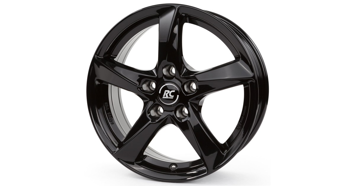 Jante Alu RC Design RC30 Noir brillant laqué 6,5x16 4x98 ET35  , Alésage 58.10