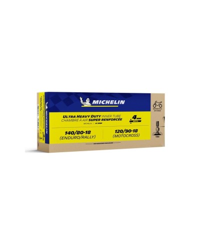 Chambres à air, Michelin,  18UHD , No 600967, Super renforcée 4 mm , Valve droite TR4