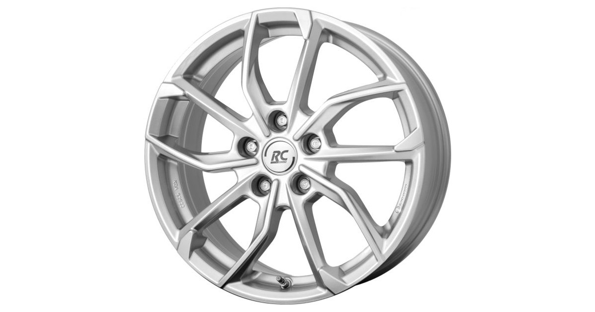 Jante Alu RC Design RC34 Crystal Silver 7x18 5x114.3 ET35 , Alésage 60.1