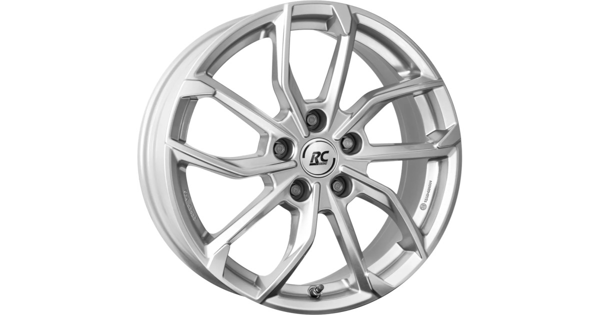 Jante Alu RC Design RC34 Crystal Silver 7x18 5x114.3 ET35 , Alésage 60.1