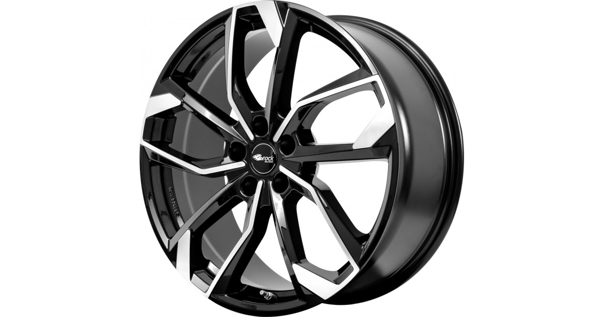 Jante Alu RC Design RC34 Gloss Black Full Polished 7x18 5x114.3 ET50, Alésage 60.1