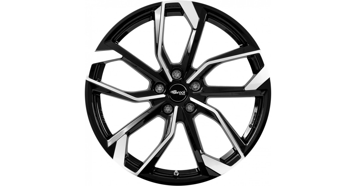 Jante Alu RC Design RC34 Gloss Black Full Polished 7x18 5x114.3 ET50, Alésage 60.1