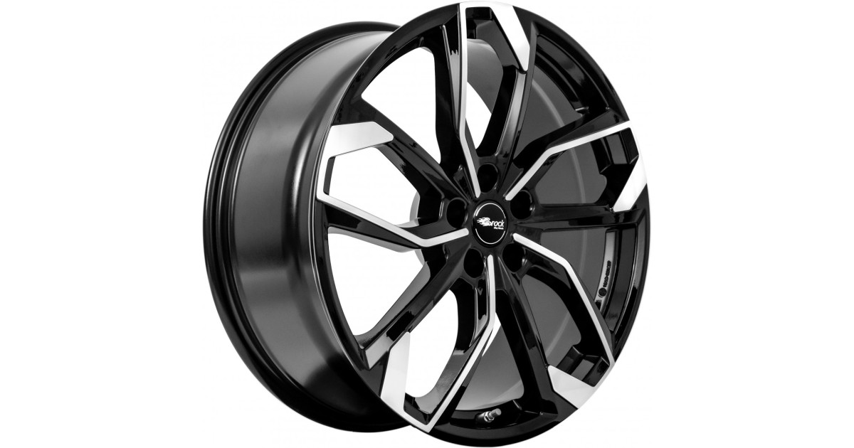 Jante Alu RC Design RC34 Gloss Black Full Polished 7x18 5x114.3 ET50, Alésage 60.1