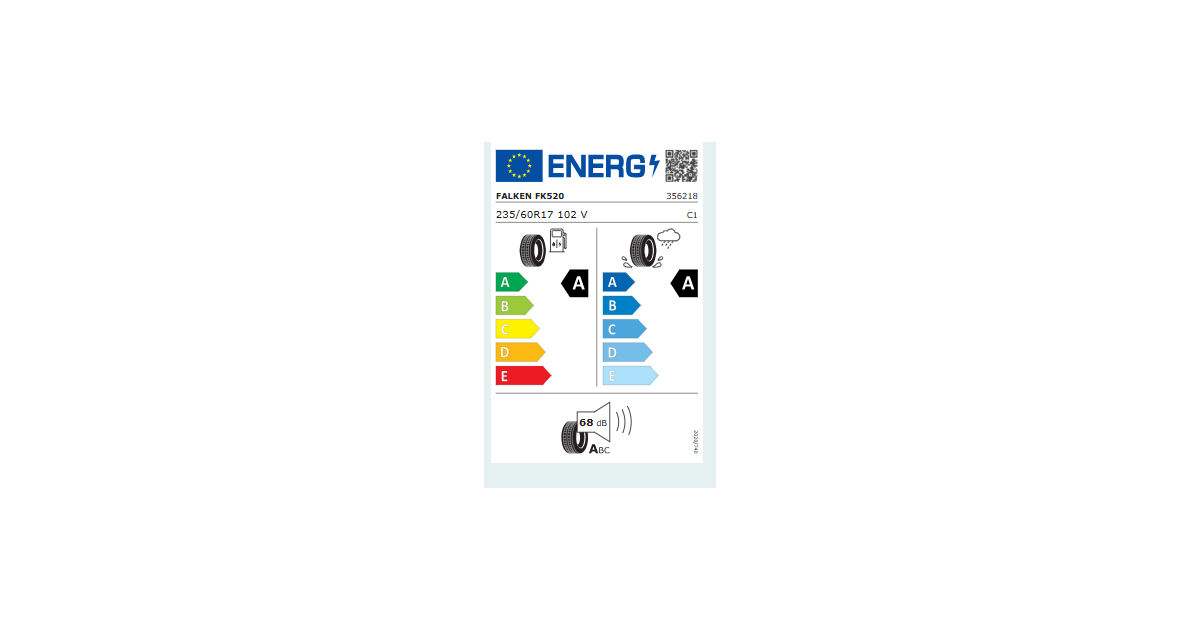 Pneu Falken Azenis FK520 R0 235/ 60 R17 102V  (DEMO)